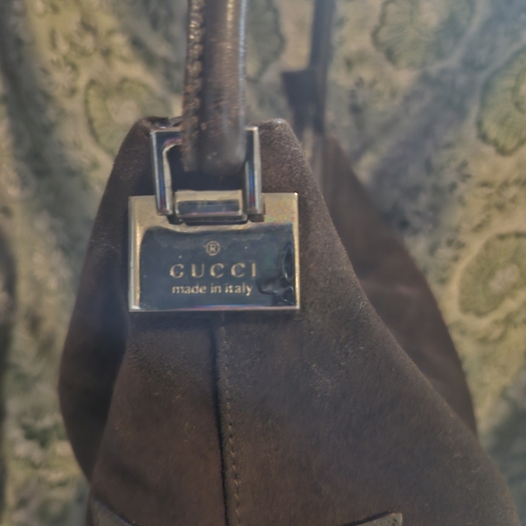 SOLD  SOLD  DO NOT BUY Vintage Brown Suede And Leather  Gucci Hobo Handbag - Picture 5 of 15